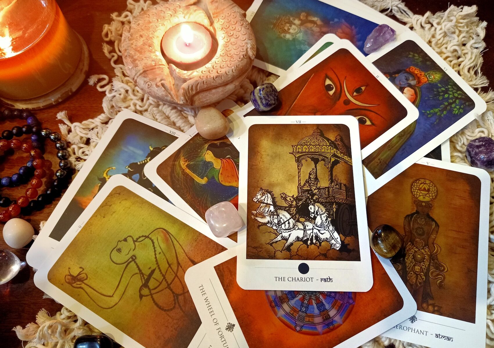 tarot cards depicting the major arcana used for tarot card reading